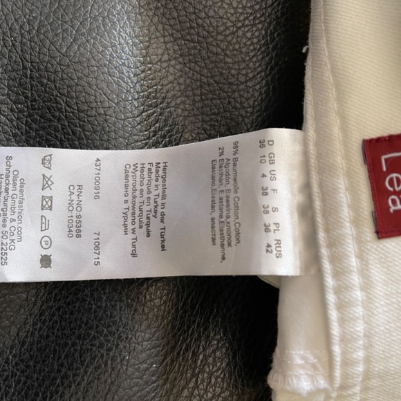 NWT OLSEN EUROPE WHITE CROPPED DENIM PANTS SIZE 4 - Picture 6 of 6